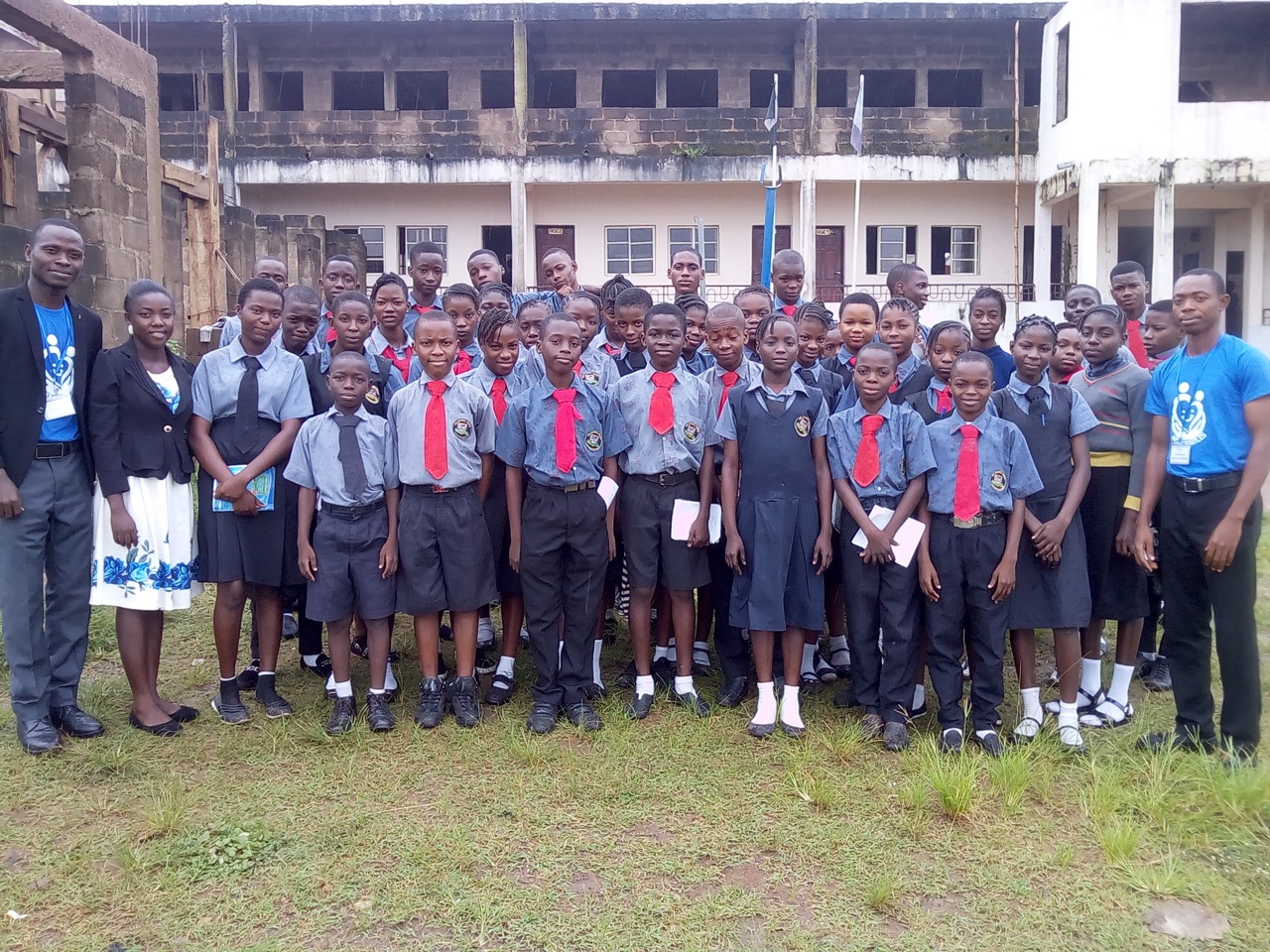 Students gathered after a Youth MindMatters session at their secondary school.